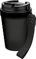 Jednostenný termohrnček so šnúrkou na zápästie 350 ml, čierna