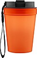 Jednostenný termohrnček so šnúrkou na zápästie 350 ml, oranžová