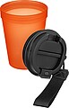 Jednostenný termohrnček so šnúrkou na zápästie 350 ml, oranžová