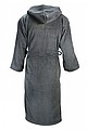 KALEBA Kvalitný župan s kapucňou, tmavosivá, L/XL