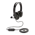 Kancelársky headset s mikrofónom, čierny
