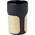 Kelímok s bambusovým povrchom 340ml, čierna