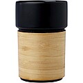 Kelímok s bambusovým povrchom 340ml, čierna