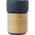 Kelímok s bambusovým povrchom 340ml, modrosivá