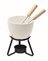Keramická sada na fondue, biela