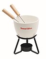 Keramická sada na fondue, biela
