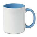 Keramický hrnček 300 ml biely, uško a vnútorná časť modrá