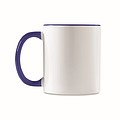 Keramický hrnček 300 ml biely, uško a vnútorná časť námornícka modrá