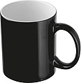 Keramický hrnček 300 ml, vo vnútri biely, zvonku čierny