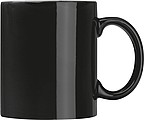 Keramický hrnček 300 ml, vo vnútri biely, zvonku čierny