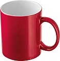 Keramický hrnček 300ml, vo vnútri biely, z vonku červený