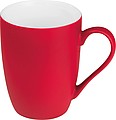 Keramický hrnček, 300ml, zvnútra biely, zvonku červený
