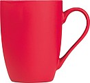 Keramický hrnček, 300ml, zvnútra biely, zvonku červený