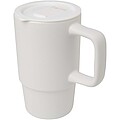 Keramický hrnček s plastovým viečkom 450ml, biela
