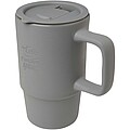 Keramický hrnček s plastovým viečkom 450ml, sivá