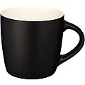 Keramický hrnček s výrazným kontrastom, objem 340 ml, čierna/biela