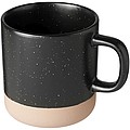 Keramický hrnček so svetlohnedým dnom, objem 360 ml, čierny