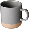 Keramický hrnček so svetlohnedým dnom, objem 360 ml, sivý