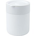 Keramický pohár so silikónovým obalom a plastovým viečkom 330ml, biely