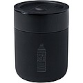 Keramický pohár so silikónovým obalom a plastovým viečkom 330ml, čierny