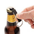 Kľúčenka s otváračom z RCS recyklovaného hliníka, čierna