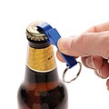 Kľúčenka s otváračom z RCS recyklovaného hliníka, modrá