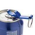 Kľúčenka s otváračom z RCS recyklovaného hliníka, modrá