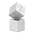 Kovové 3D puzzle ako závažie, strieborná