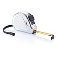 Kovový sťahovací meter s klipom na opasok, 3m/16mm, strieborná