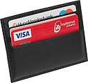 Kožené puzdro na karty RFID, čierna