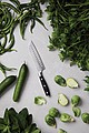 Kuchársky Santoku nôž, strieborná
