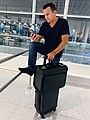 Kufor na dokumenty s trolley funkciou, čierna