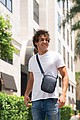 LISSORA Športová crossbody taška na nosenie 3 spôsobmi, modrá