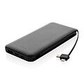 Lockhart RCS powerbanka 10 000 mAh s integrovanými káblami, čierna