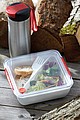 Lunchbox s odnímateľnou priehradkou, červené detaily