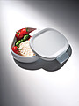 Lunchbox z recyklovaného plastu, bielo sivý