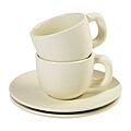 MALBUN Sada šálok na espresso, 85 ml, béžová