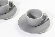 MALBUN Sada šálok na espresso, 85 ml, sivá