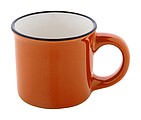 Malý keramický vintage hrnček, oranžová