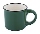 Malý keramický vintage hrnček, tmavozelená