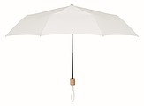 Manuálny skladací dáždnik, 3-dielna konštrukcia, pr. 99 cm, biely