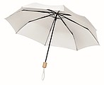 Manuálny skladací dáždnik, 3-dielna konštrukcia, pr. 99 cm, biely