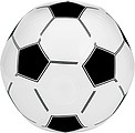 MARACANA Nafukovací balón, bielo-čierny