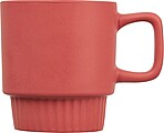 Matný keramický hrnček 300 ml, červená