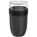 Mepal Ellipse hrniec na jedlo s objemom 750 + 300 ml, čierna