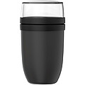 Mepal Ellipse hrniec na jedlo s objemom 750 + 300 ml, čierna