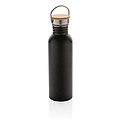 Moderná nerezová fľaša na vodu, objem 700 ml, čierna