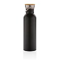 Moderná nerezová fľaša na vodu, objem 700 ml, čierna