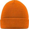 MUIRO Zimná pletená čiapka, tmavo oranžová