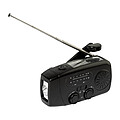 Multifunkčné núdzové rádio, čierne